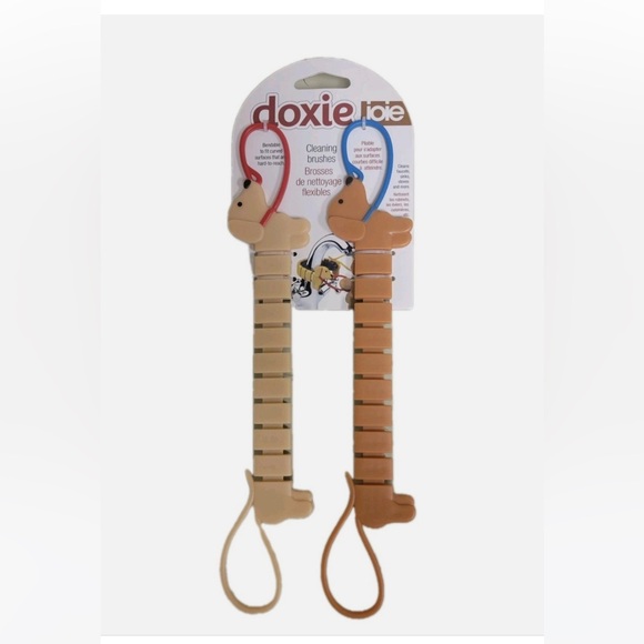 Accessories - Joie nwt Doxie dog dachshund Cleaning Bendable Brushes Cleans Faucets